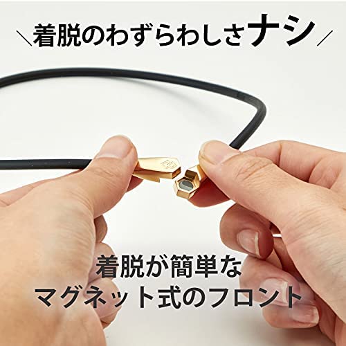 [Colantotte Original Gift Wrapping Included] Colantotte Magnetic Necklace ALT Necklace Limited Edition Gift Set (Black x Gold, Size M) Authentic