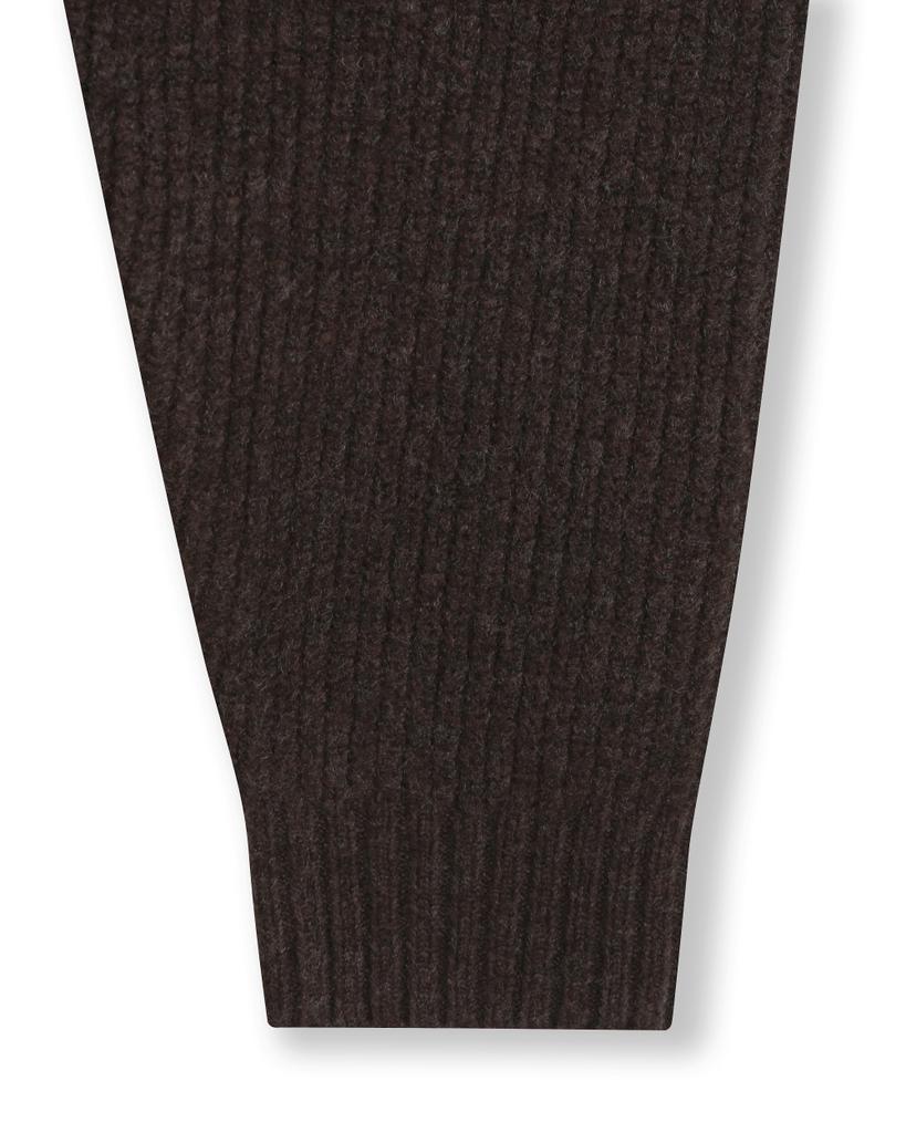 BESLOW [Be Slow X Fashion Tube Shack] Mock Neck Short Sweater Brown