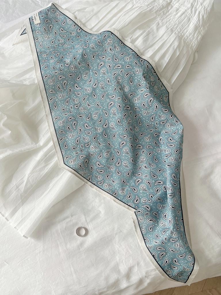 Pure Cotton Retro Fashionable Cashew Pure Cotton Rhombus Silk Scarf Japanese Spring And Summer Thin Scarf Casual Men And Women