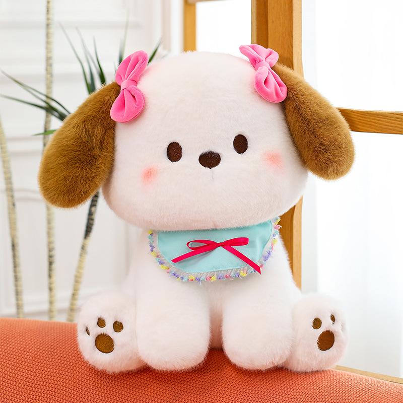 Adorable Bowknot Puppy Plush Comfort Doll 25cm (0.19kg)
