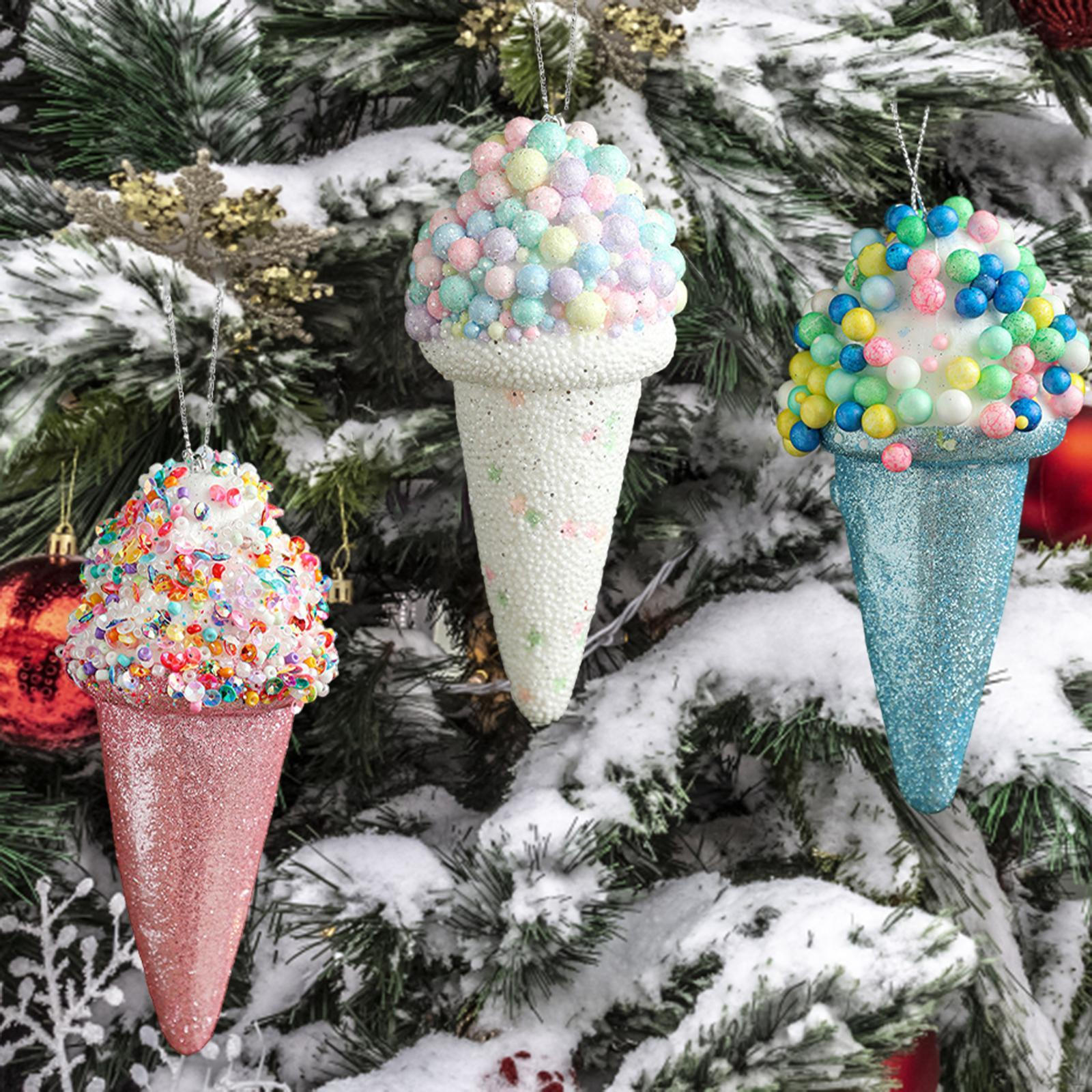 

3 Рождественских украшения для Рождества, Креативные декоративные подвесные украшения для свадеб, Ice Cream