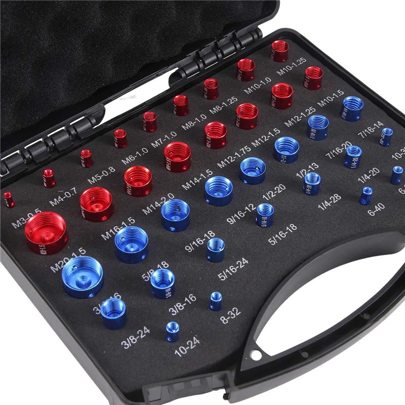A96I-Nut And Bolt Thread Checkers Inch & Metric Nut And Bolt Identifier Gauge Set,36 Male/Female Nut And Bolt Sizing Gauges Dura