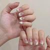 Handcrafted Cat Eye French Metal Light Therapy Removable Nail Art Patches