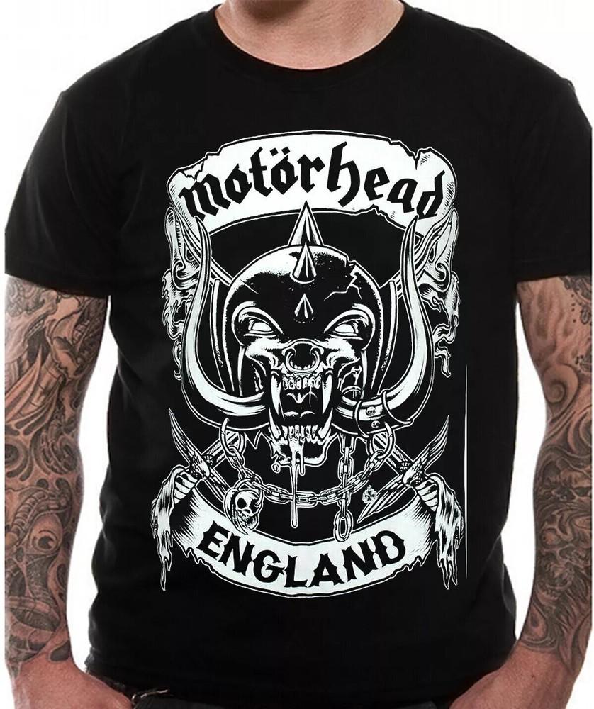 Motorhead T-Shirt, Crossed Swords England Crest Black T-shirt, Size S-5XL Unisex T-Shirt