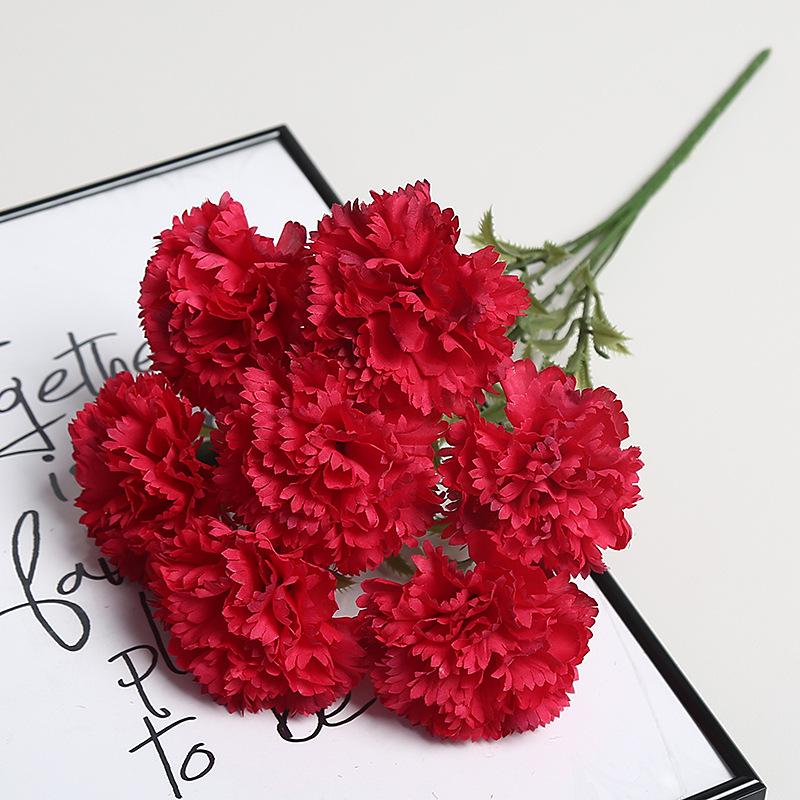 High-End Artificial Carnation Bouquet for Weddings and Home Decor