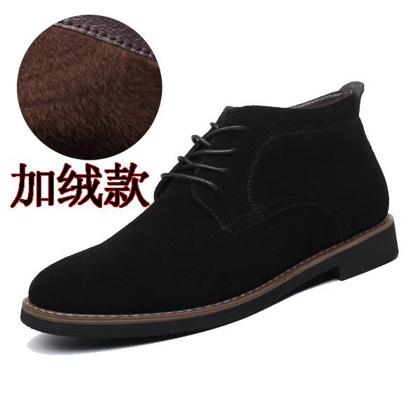 Fashion Brand Faux Suede Leather Men's Boots Men Business Casual leather Shoes Autumn Winter Fashion Oxford Shoes For Men 698