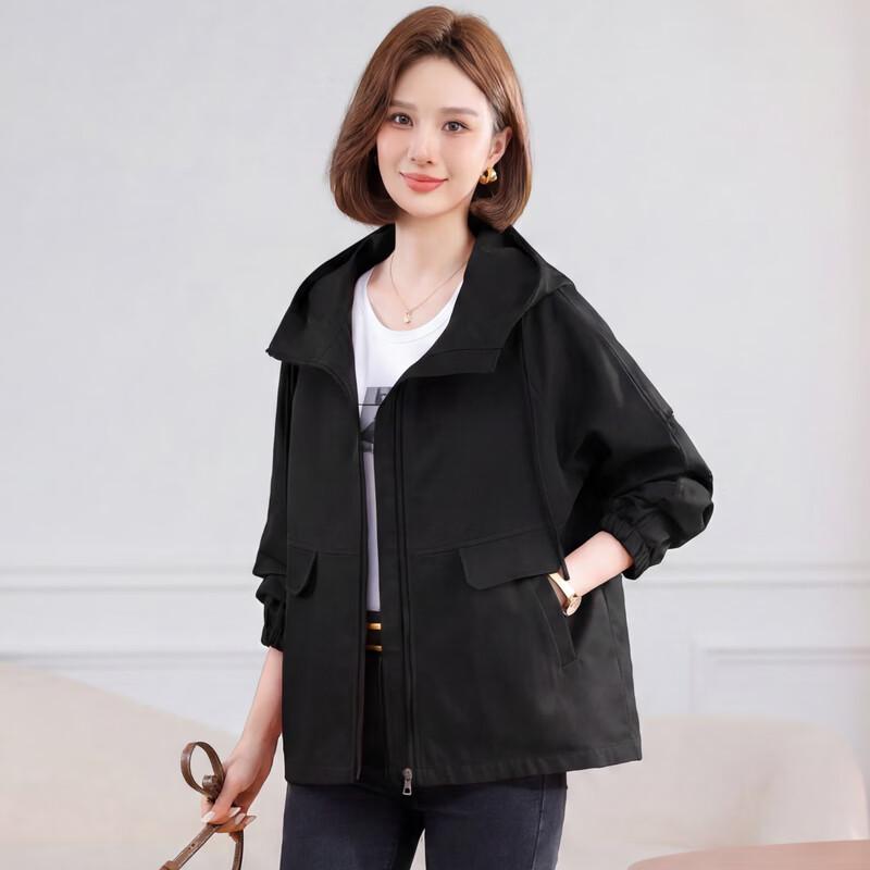 Langsha Women's Casual Hooded Lightweight Jacket