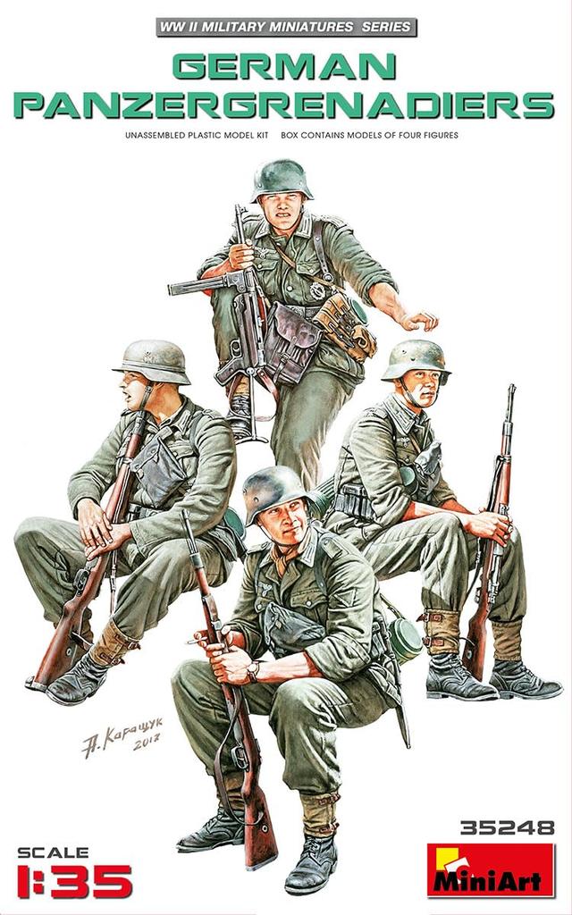 Miniart 1/35 Scale German Grenadier Tank Unit Plastic Model Kit (4 Figures) MA35248