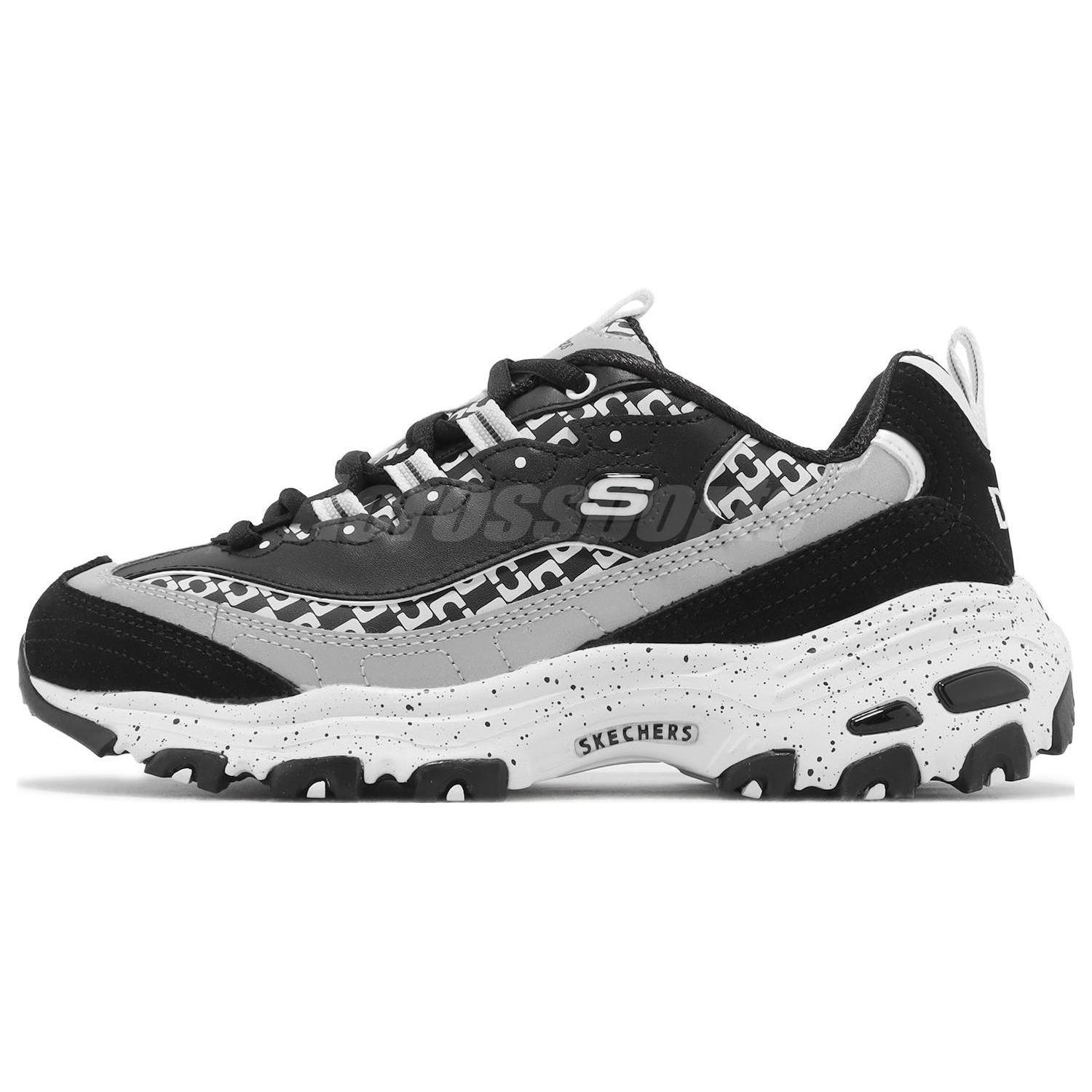 Skechers DLites Comfortable Low-Top Casual Shoes Women sneakers Black White 150163B-KWG 36