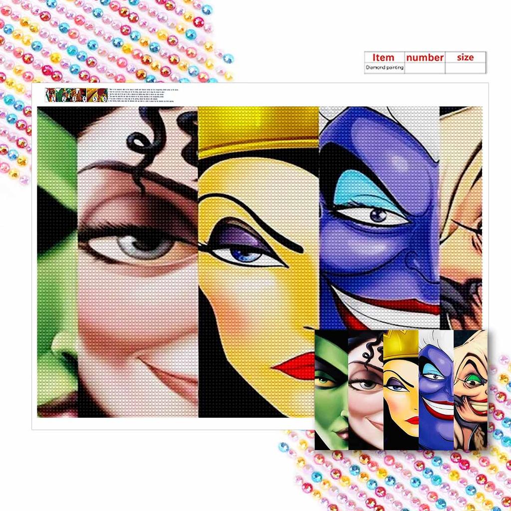 5D Diy Diamond Painting Villainous Character Full Drill Rhinestones Mosaic Embroidery Handmade Products Home Decor Gift