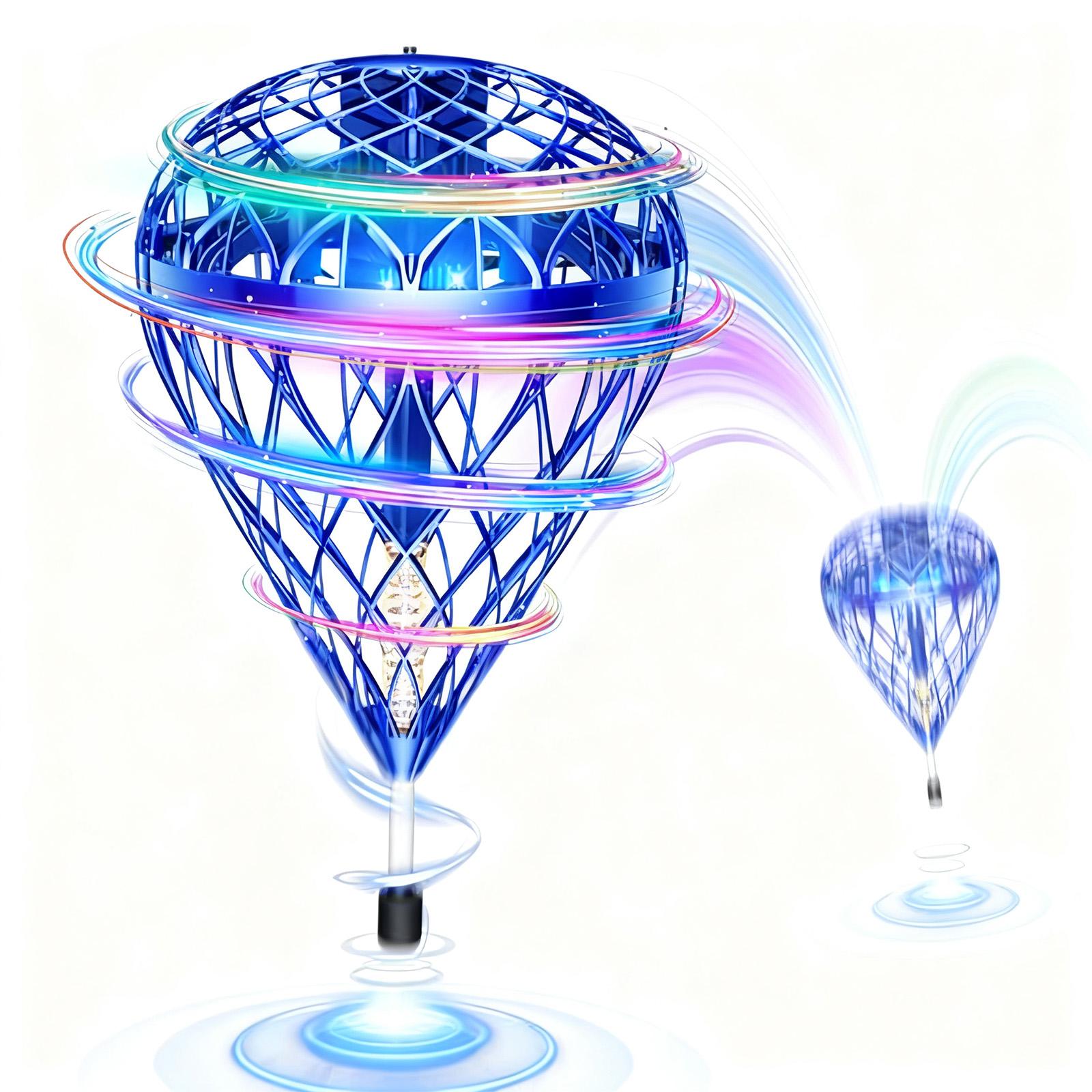 

Летающий мяч-попрыгунчик, Летающая сфера с управлением движением и зависанием, с 3D-переворотом, Крутая интерактивная игрушка в подарок для мальчиков, девочек, подростков от 6 лет One Size синий