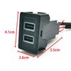 12V/24V Red Led Light Fit For Suzuki SX4 Swift Car Dual Interface Charger Adapter Socket QC3.0 USB Socket Adapter