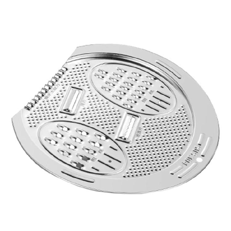 Multipurpose Steel Rice And Vegetable Strainer Small Colander Bowl Washing Container with Grater For Healthy Cooking серебряный