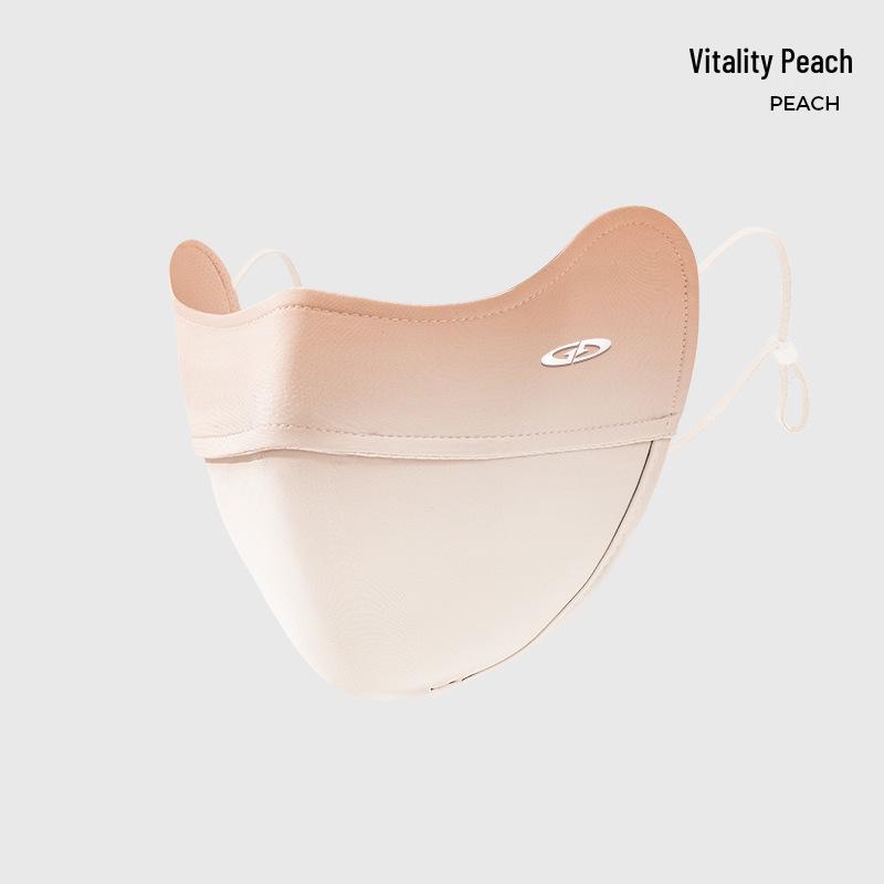 Women's UPF50+ 3D Gradient Blush Sunscreen Mask - Breathable, Soft Bone Support, Anti-Smudge Makeup with Ice Silk Fabric