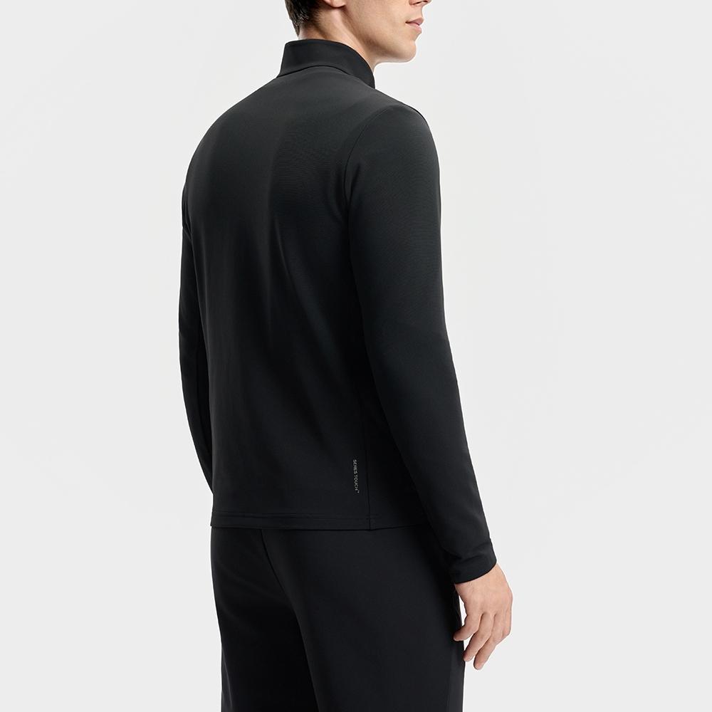 Fila Fitness Series Knit Stand Collar Zip Jacket Men Jackets A11M541506F-BK