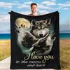 Full Moon Wolf Animal Pattern Art Blanket - Perfect Gift for Boyfriend Soft Cozy All-Season Throw for Bedroom & Home Decor