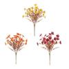 Fall Artificial Violet Flower UV Resistant Fake Silk Flower Home Halloween Harvest Festival Table Centerpiece Indoor Outdoor Faux Bloom Decoration