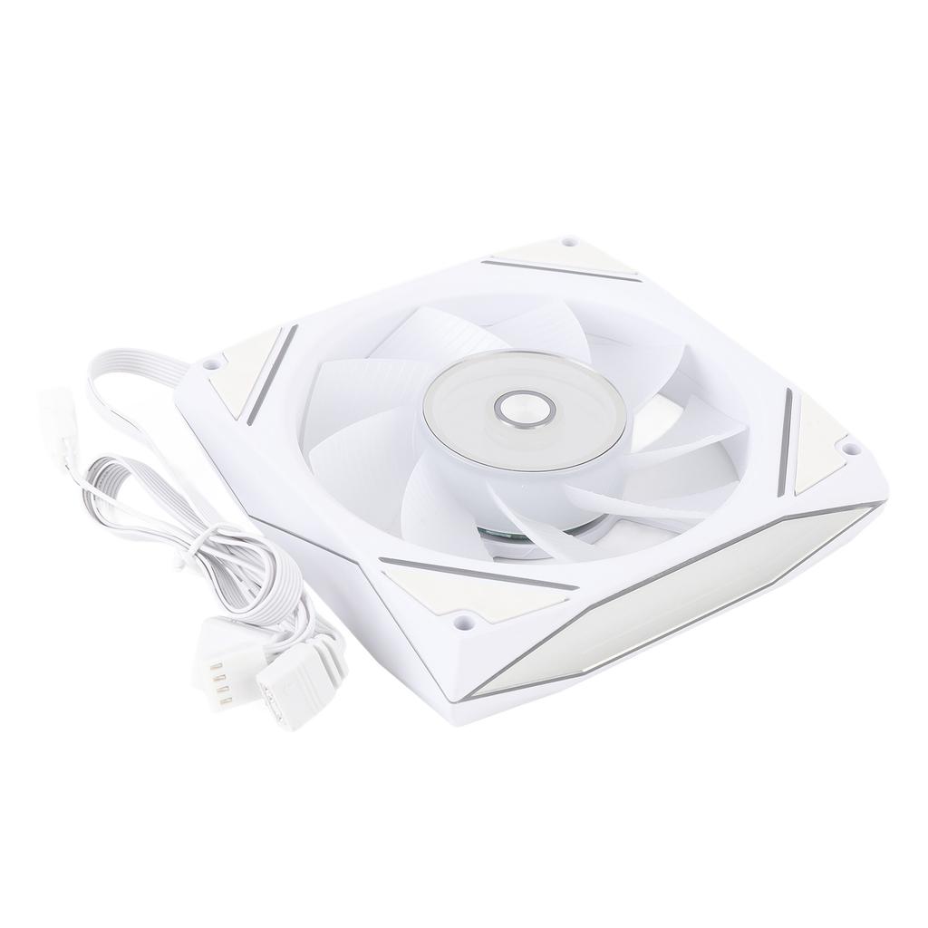 PC Case Fan Reverse Blade 120mm 4 Pin PWM 5v 3 Pin ARGB 800 To 1800RPM CPU Cooler for Upgrade White