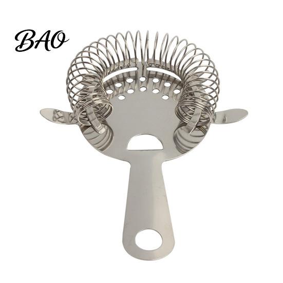 Beverage Strainer Cocktail Strainer, Stainless Steel Bar 4 Prong with High Density Spring, Drink Professional Bartending Tools for Bartenders