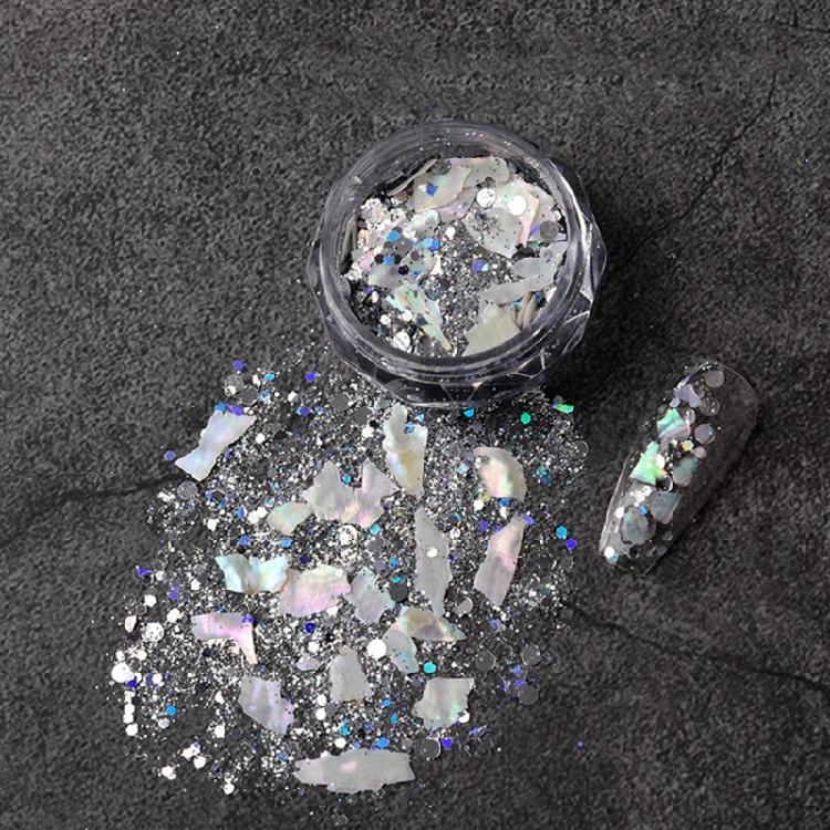 Unregelmäßige Nagel-Abalone-Muschelschalen-Scheiben Nagelglitzer-Flocken Nagelkunst-Muschelstück