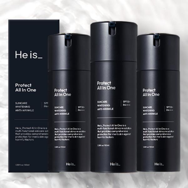 

His Protect All-in-One Лосьон для кожи + солнцезащитный крем тройная функция, 3 шт, лучшая мужская косметика Кореи