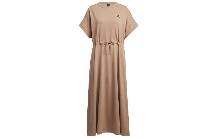 Adidas Short Sleeved Dress Women s Brown HN7758 XS