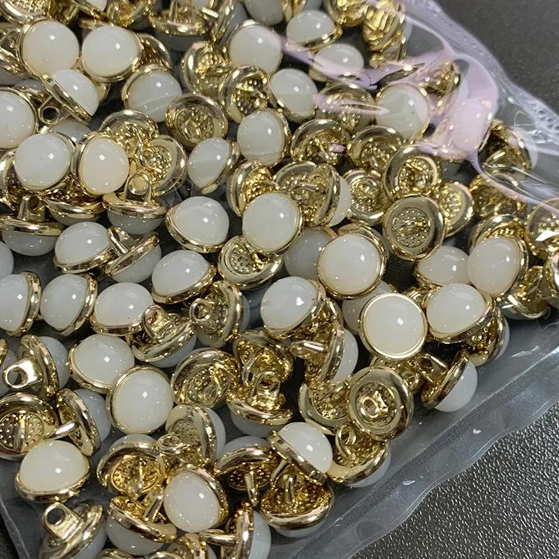 

10 шт. Красивые пуговицы на ножке с драгоценными камнями, круглые, маленькие металлические пуговицы, швейные принадлежности 10mm