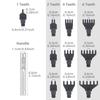 1set leather punching cut tool with interchangeable multiple teeth heads, multifunctional DIY leather handicraft stamping tool