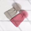 Hot Sale  Drop Shipping Hot Sale  Winter Warm Thick Fox Fur Pom Pom Fur Ball  Beanie Hat