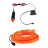 DC 12V Orange Light Glowing Wire Car Vehicle Cold Light   Cigarette Lighter Drive(2 Meters)