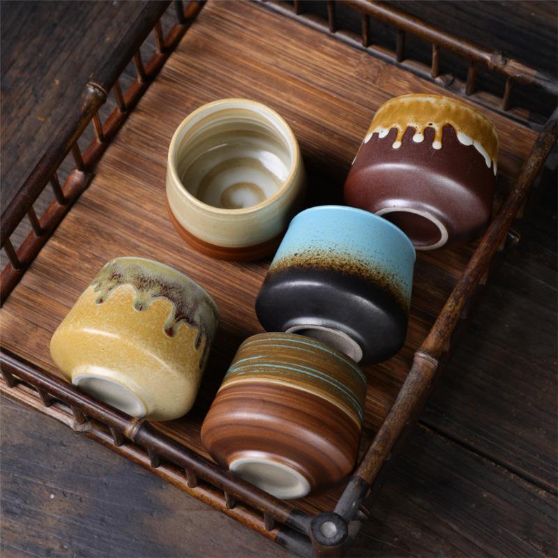 Kiln Cup Retro Teacup Ceramic Personal Cup Coarse Pottery Teacup Creative Ceramic Cup Espresso Cup
