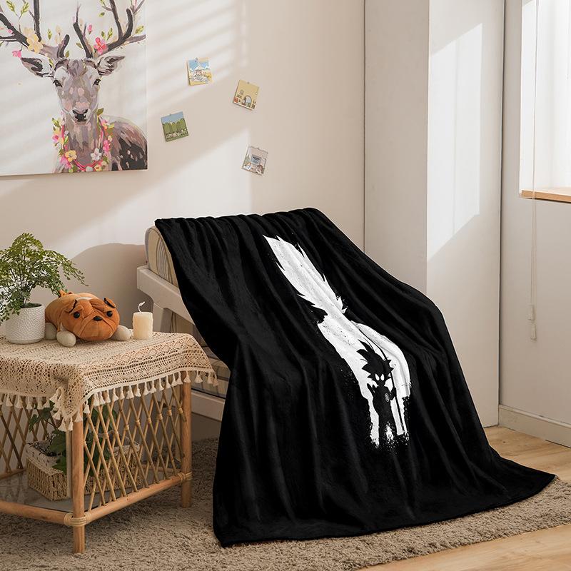 Dragon Ball Sunman Series Flannel Fleece Blanket 3D Printed Sofa Blanket Thickened Blanket