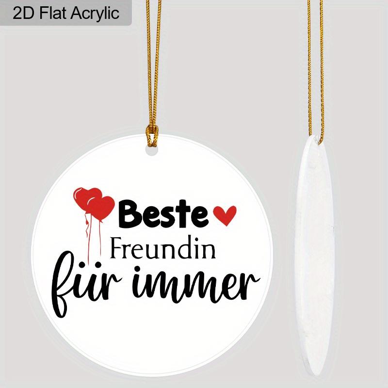 1pc Best Friend, Bestie Acrylic Ornament, Best Friend Ornament, for BFF, Soul Sister, Long Distance Gift 1pc