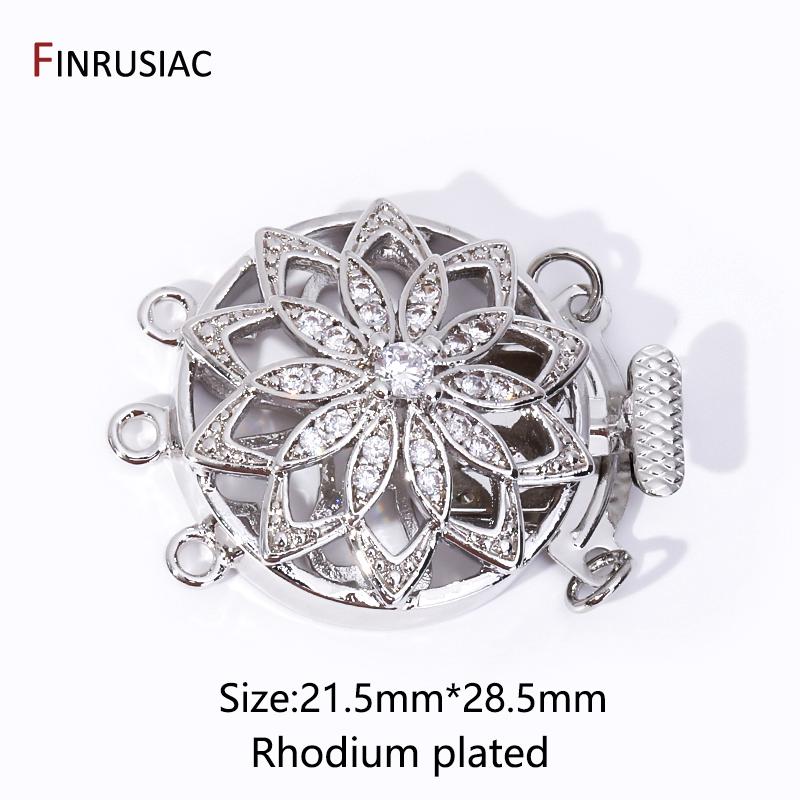 

Trendy 18K Gold Plated Brass Multi Strand Layering Clasps Flower Shape Connector Clasps For DIY Jewelry Making Accessories 1 pieces