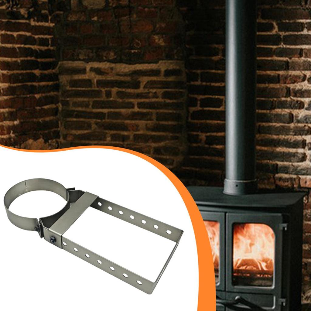 Chimney Pipe Bracket Holder Adjustable Accessories Household Heat Resistant Portable