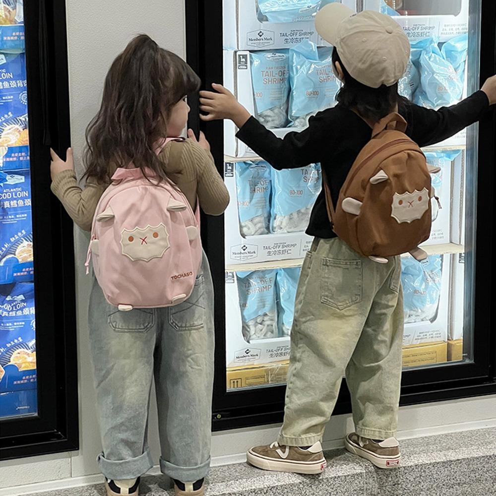 Cartoon Composite Fabric Kids Backpack Lightweight Breathable Schoolbag Large Capacity Crossbody Bag School Education