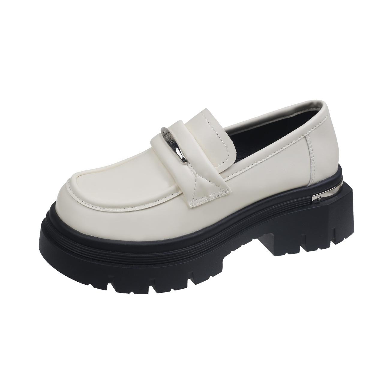 

Кожаные туфли в британском стиле, весенние новые туфли на платформе из натуральной кожи, женские туфли на толстом каблуке, туфли Мэри Джейн 35