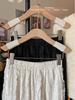 Women's High Waist Lace Patchwork Velvet A-line Skirt - Soft, Comfortable for Spring/Autumn 2025.