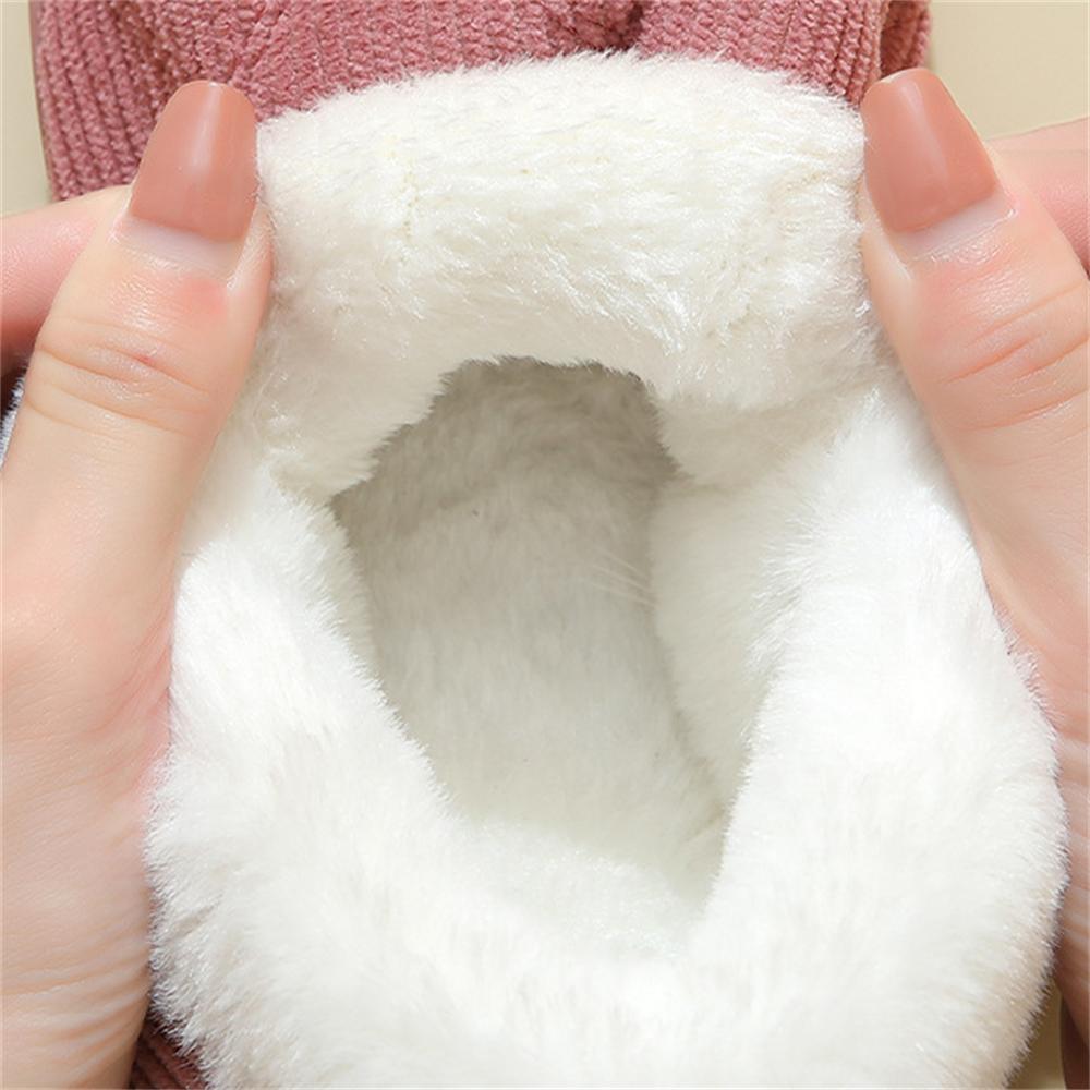 Autumn and Winter Corduroy Cotton Slippers Home Couple Anti-moisture Slippery Thick Bottom Cotton Shoes