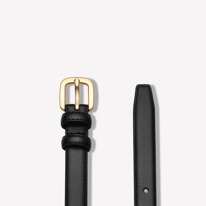 Ceinture en cuir synthétique pour femme, boucle en métal, décontractée, simple, décorative, idéale pour un jean, un pantalon ou une robe, cadeau idéal