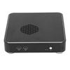 Desktop-Computergehäuse, gute Wärmeableitung, exquisites kompaktes schwarzes Mini-HTPC-Gehäuse für Heimvideos