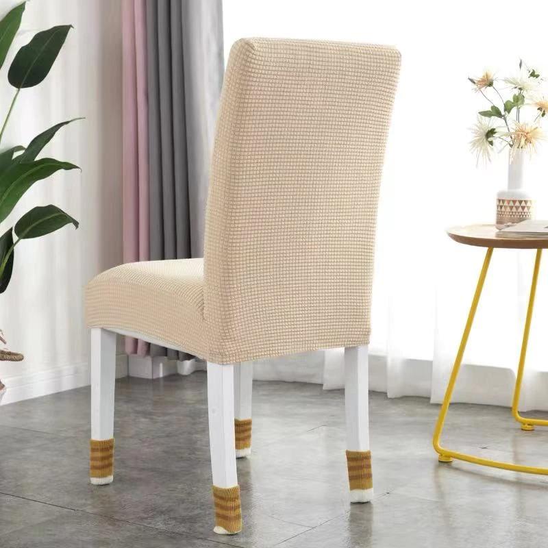 Thick Plain Color Chair Cover Stretchy Chair Cover Washable Removable Dining Universal Fitting