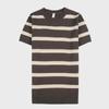 Men's Green Striped Ice Silk Slim-Fit T-Shirt - Summer Half-Sleeve
