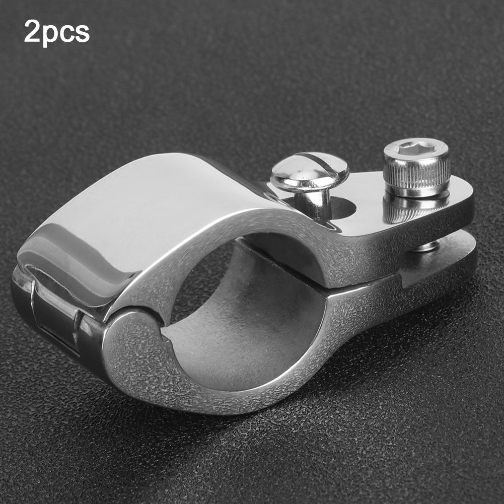 2Pcs Bimini Top Backe Rutsche Clamp Stahl Boot Hardware Fitting für Aufblasbare Kommerziellen Yachts25MM