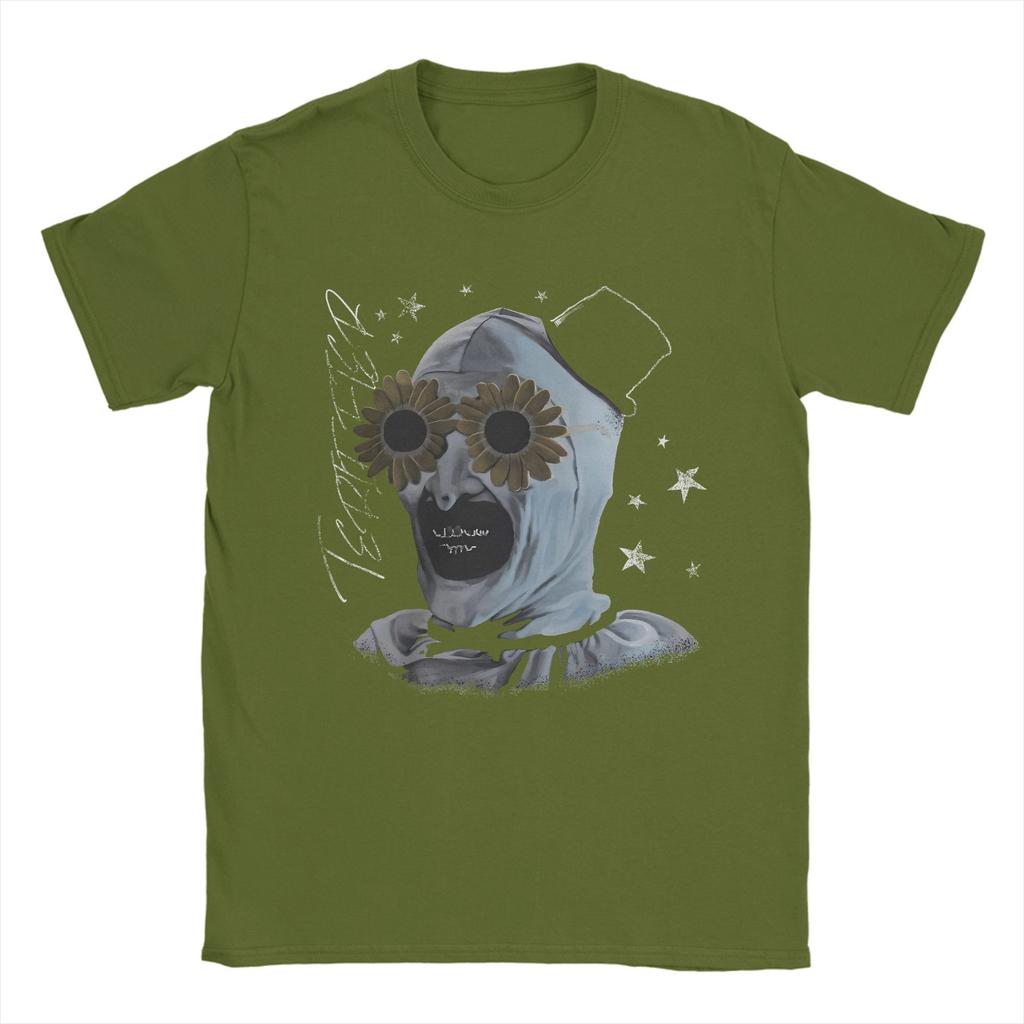 Terrifier Gruselfilm T-Shirt für Herren Baumwolle Neuheit T-Shirts Rundhals T-Shirts Kurzarm Tops Übergröße