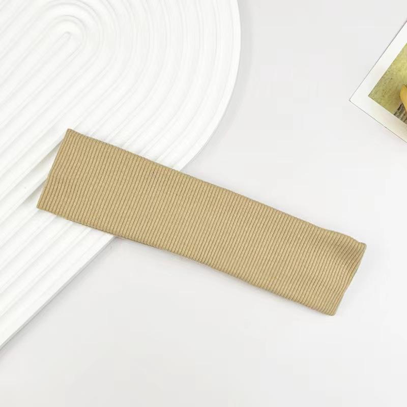 

1 шт., простые модные женские однотонные эластичные повязки для волос, милые повязки для макияжа для лица, винтажные спортивные повязки для бега, йоги абрикосовый