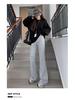 Women's Petite Slimming High-Waist Micro Flare Pants - Casual Sportswear for Autumn