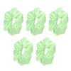 5PCS Women Light Up Hair Ties LED Luminous Hair Scrunchies Decorative Rope Headwear Green