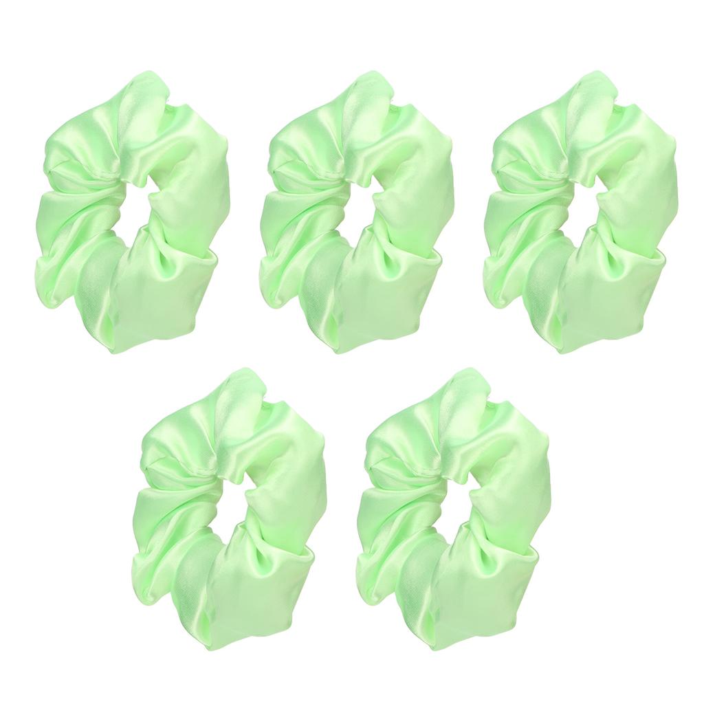 5PCS Women Light Up Hair Ties LED Luminous Hair Scrunchies Decorative Rope Headwear Green