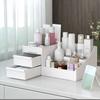 1pc White New Drawer Makeup Storage Box Dormitory Finishing Plastic Shelf Cosmetics Skin Care Dressing Table Desktop